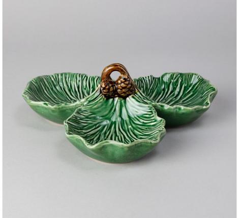 Менажница 3-х секционная "GREEN PINE", 22,8*23*8,5 см