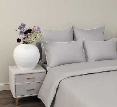 Постельное белье "Sofi de Marko" Милла (светло-серая) Сатин, Евро