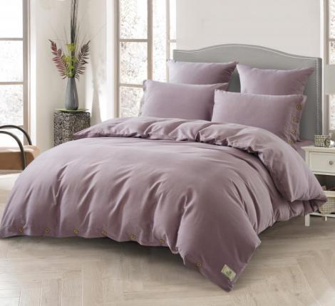 Постельное бельё "KARTEKS" VH-06 вареный жаккард на пуговицах, Евро