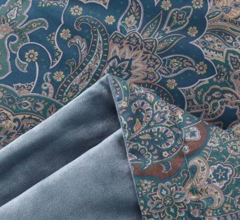 Постельное белье с одеялом "Sofi de Marko" Ренато №9 Велюр/Сатин, Семейный