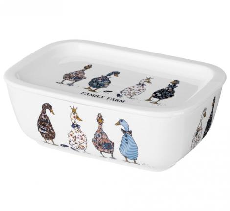 Блюдо прямоугольное с крышкой "FAMILY FARM", 490 мл