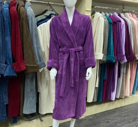 Халат женский трига шалька "AMBIELLA A-1165" лиловый, 2XL