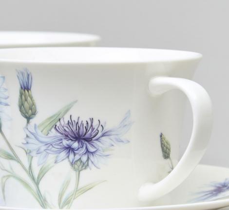 Чайный набор "ВАСИЛЬКИ" 760-840 на 6 персон, 12 предметов (250 мл)