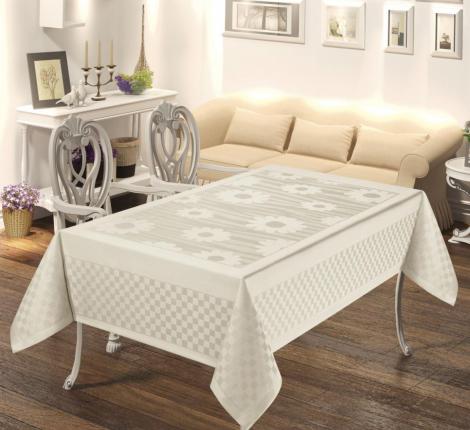 Скатерть "DO&CO" броде жаккард 160х220 PRIZMA, кремовый