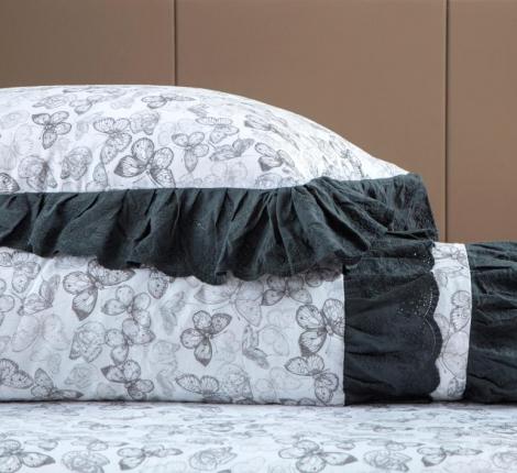 Постельное бельё с одеялом "Kazanov.A." Монарх (жемчуг графит) Сатин, Евро