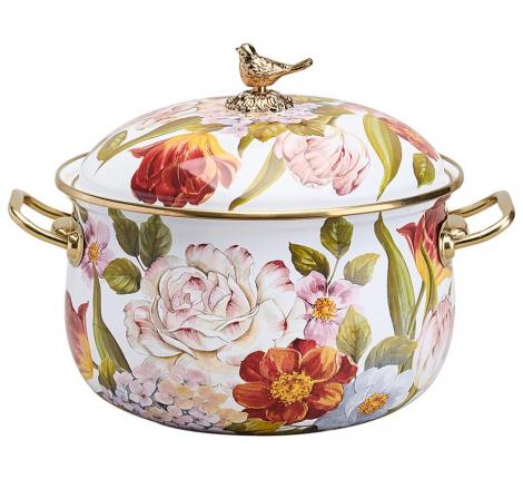 Кастрюля эмалированная с крышкой LEFARD "ФЛАНДРИЯ", 3,8 л