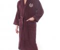 Халат мужской махровый с капюшоном Maison D'or "SEYMOUR" баклажан, 5XL(58)/6XL(60)