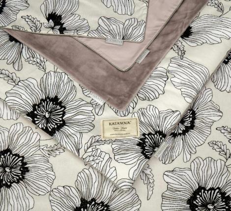 Постельное белье с одеялом "Kazanov.A." Капелла (дымчатая роза) Велюр/Egypt Cotton, Евро