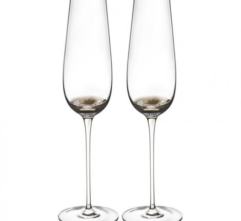 Набор бокалов для шампанского 2 штуки "ELITE", 220 мл