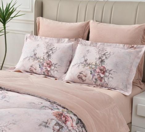 Постельное белье с одеялом "Sofi de Marko" Ренато №13 Велюр/Сатин, 1,5 спальный