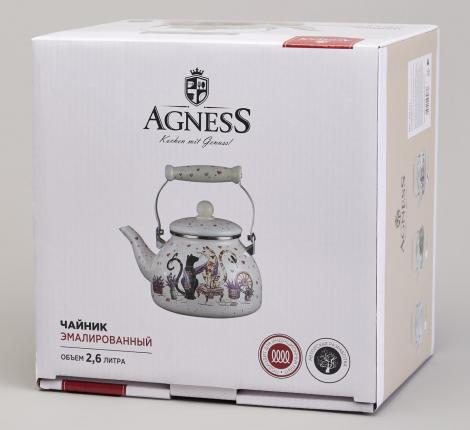 Чайник эмалированный "LAVANDER CATS", 2,6 Л