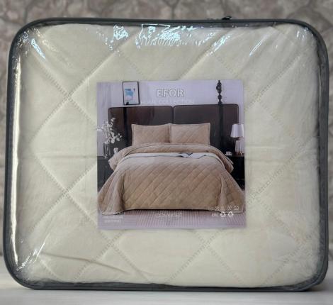 Покрывало велюровое "ROMB KANT" кремовый, 220х240