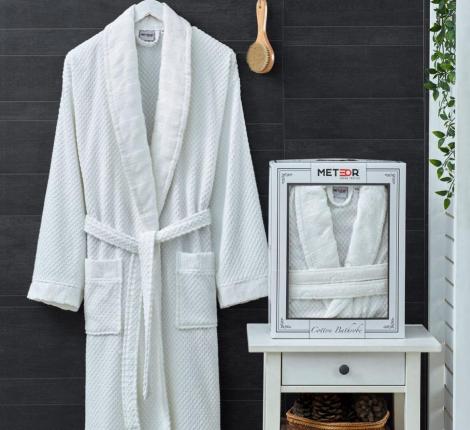 Халат женский METEOR Шалька LYON XXXL, кремовый