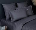 Постельное белье "Kazanov.A." Stripe Royal (графит) Страйп Сатин, Евро