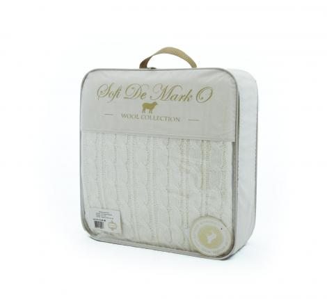 Плед вязаный "Sofi de Marko" Джовани (молоко), 160х220