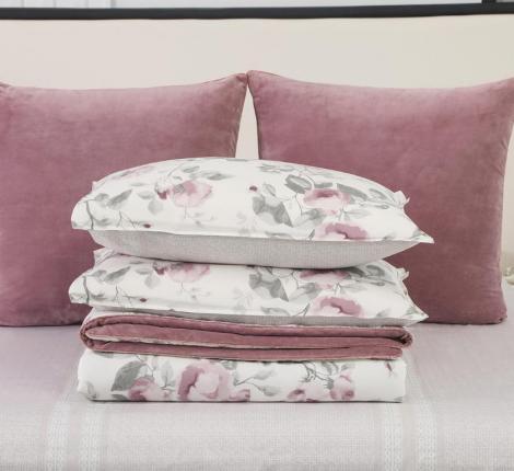 Постельное белье с одеялом "Sofi de Marko" Роберто №6 Велюр/Сатин, Семейный