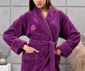Халат женский трига с капюшоном "AMBIELLA A-1215" лиловый, L/XL