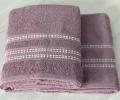 Набор махровых полотенец EFOR &quot;FITILI BORDUR&quot; (50*90;70*140), сиреневый