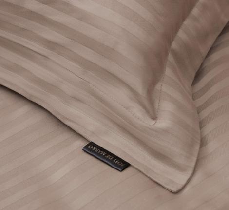 Постельное белье "Sofi de Marko" Моне (темно-бежевый) Страйп Сатин, Семейный