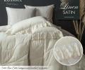 Постельное белье с одеялом "Kazanov.A." Solid Linen Satin (натуральный бежевый) Сатин, Евро
