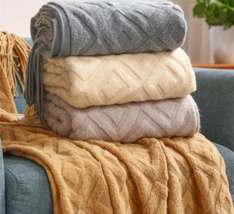 Плед вязаный PA-15, 130х200