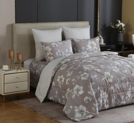 Постельное бельё с одеялом "Kazanov.A." Саманта (капучино) Сатин, Евро