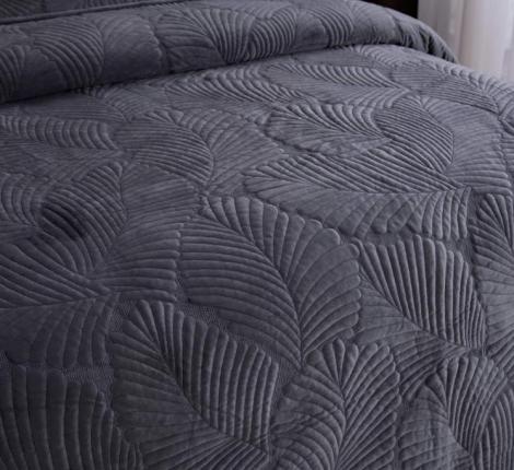 Покрывало "Sofi de Marko" Ноэль (антрацит) Велюр, 240х260