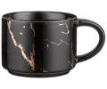 Набор кружек на металлической подставке 4 штуки "FANTASY", 300 мл (чёрный)