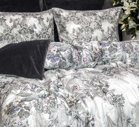 Постельное белье с одеялом "Kazanov.A." Фаворит (графит жемчуг) Велюр/Egypt Cotton, Семейный