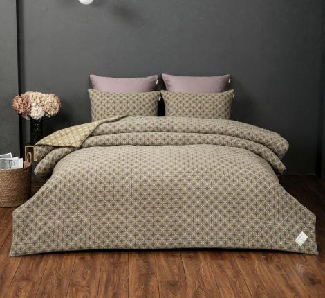 Постельное белье с одеялом "Kazanov.A." Медея (капучино медовый) Муслин, Евро