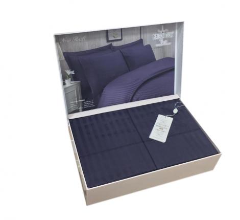 Постельное бельё "Maison D'or" NEW RAILS  Страйп-сатин Семейный, антрацит