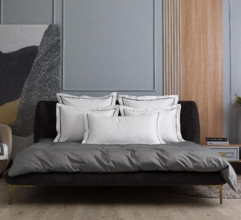 Наволочка с узкой отделкой "ALPINE GRAPHITE ALLURE GRASS" Мако-Сатин, 50х90 (2шт)