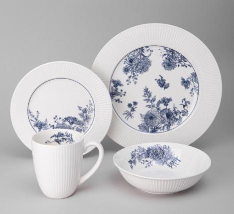 Набор посуды обеденный "ROYAL BLUE" на 4 персоны, 16 предметов