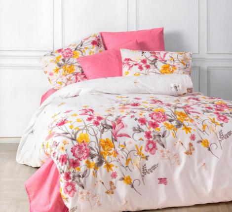 Постельное белье EFOR RANFORCE "AUTUMN PEMBE", Евро