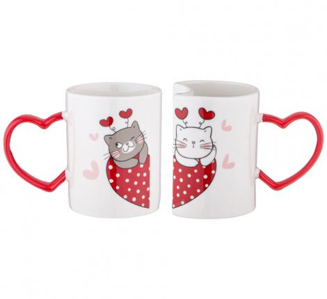Набор кружек 2 шт. " СЧАСТЛИВЫ ВМЕСТЕ", 260 мл