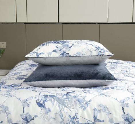 Постельное белье с одеялом "Kazanov.A." Королек (индиго жемчуг) Велюр/Egypt Cotton, Евро