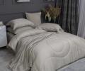 Постельное бельё с одеялом "Kazanov.A." Lindor Nusa Penida (латте карамель) Велюр/Тенсел, Семейный