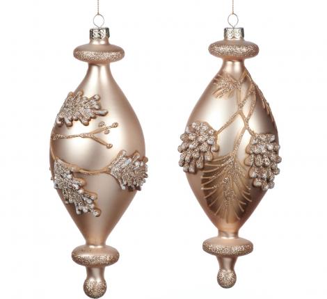 Стеклянные фигуры 2 шт. "GOODWILL" (шампань), длина 19 см