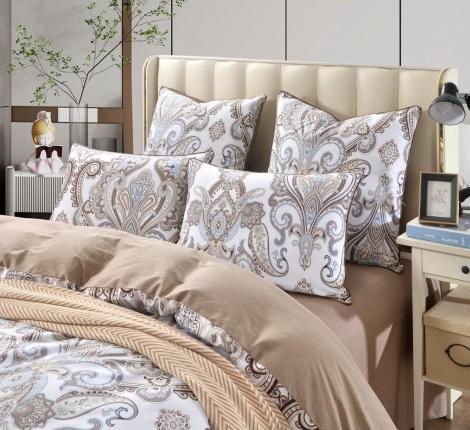 Постельное белье "Sofi de Marko" Атрия (бежевая) Сатин, Семейный
