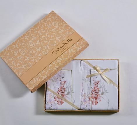 Постельное белье "Asabella" 2369-4S Мако-Сатин, 1,5 спальный