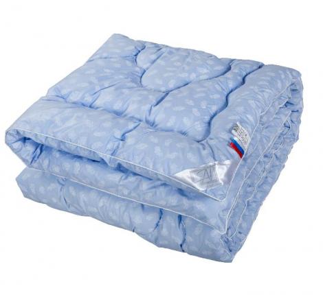 Одеяло всесезонное "Лебяжий пух" 140х205 (голубой)