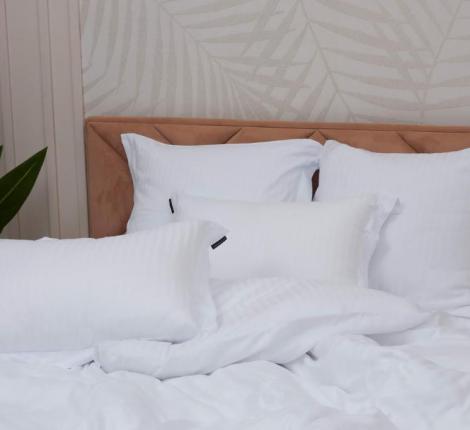 Постельное белье "Sofi de Marko" Моне (белый) Страйп Сатин, Евро