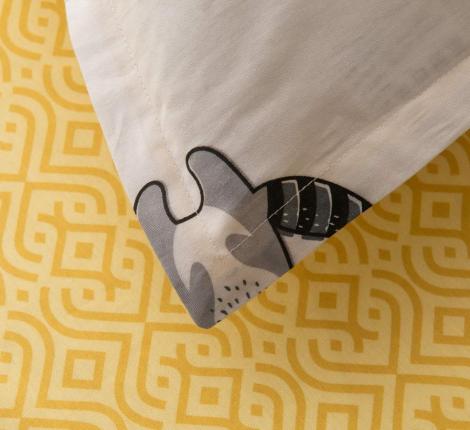 Постельное белье детское "Sofi de Marko" Зверушки (желтый) Сатин, 1,5 спальный