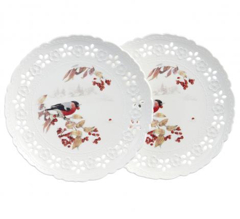 Набор закусочных тарелок 2 шт. "FOREST TALE", диаметр 20,5 см