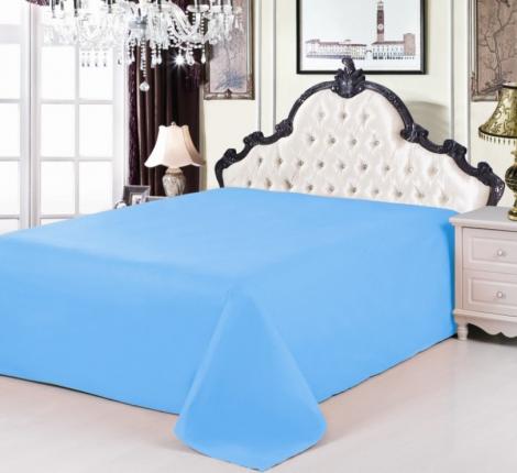 Простынь сатин голубая (PRC-14), 160x220