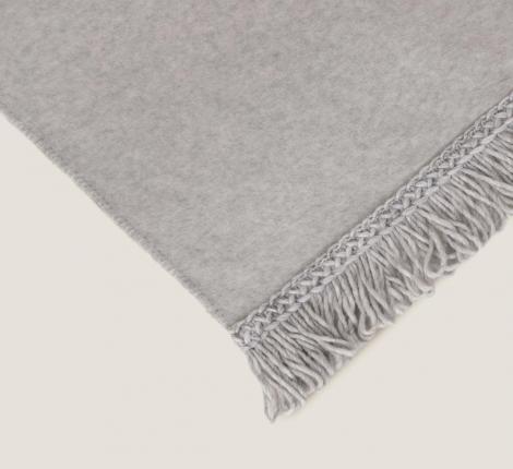 Плед Frati "SOFT BAMBOO" GRIGIO PERLA с тесьмой Matisse (серый однотонный), 160х200