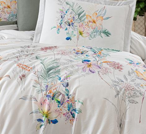 Постельное бельё "DO&CO" Сатин "LUX EXCLUSIVE" BENAR (зелёный), Евро