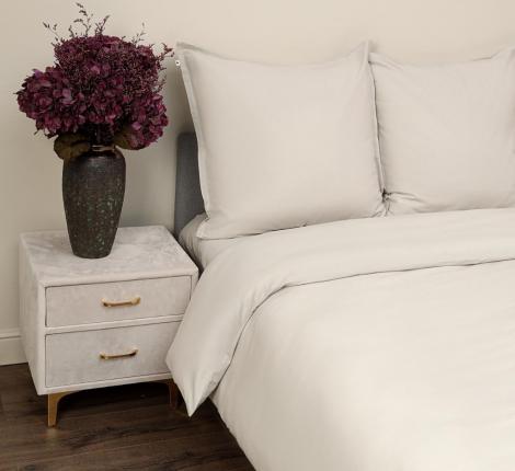 Постельное белье "Siberia" Сэнди (светло-серая) Ранфорс, 1,5 спальный (70х70)