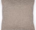 Подушка декоративная "CUBE" 45х45, кремово-черная клетка (кант бежевый)