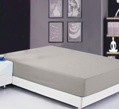 Простынь на резинке Софткоттон серая (PRMF-6), 90x200